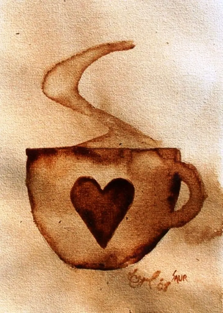 dibujos con cafe - Cómo se llama la técnica de pintar con café