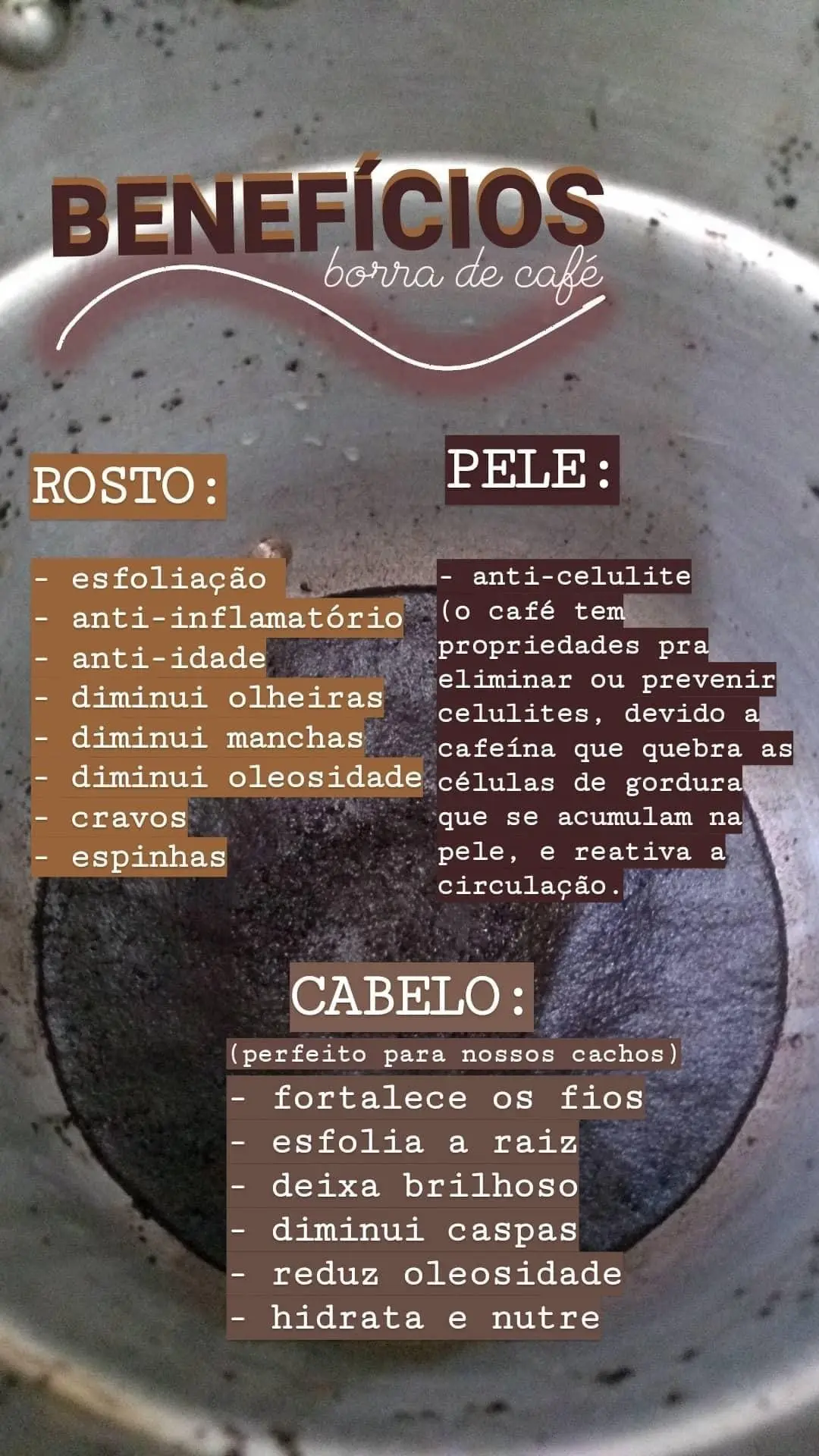 benificios do café para pele - Como usar o pó de café no rosto