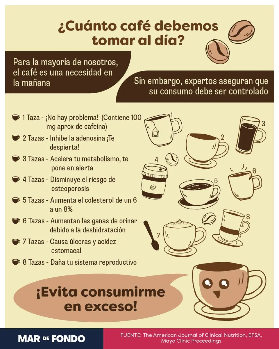 cuantas tazas de cafe - Cuánto té se debe tomar al día