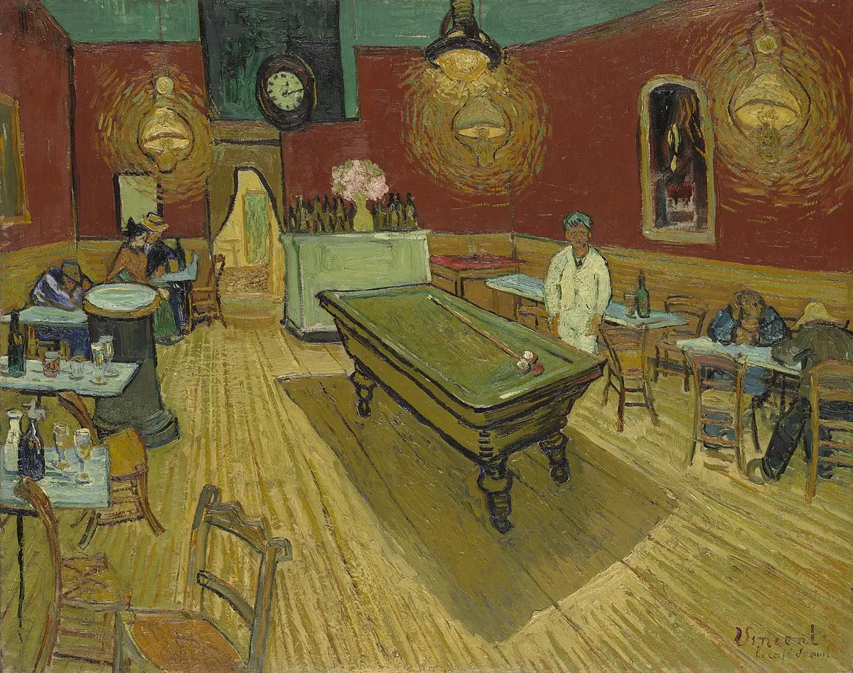 terraza de cafe por la noche - Dónde está el café de la noche de Van Gogh