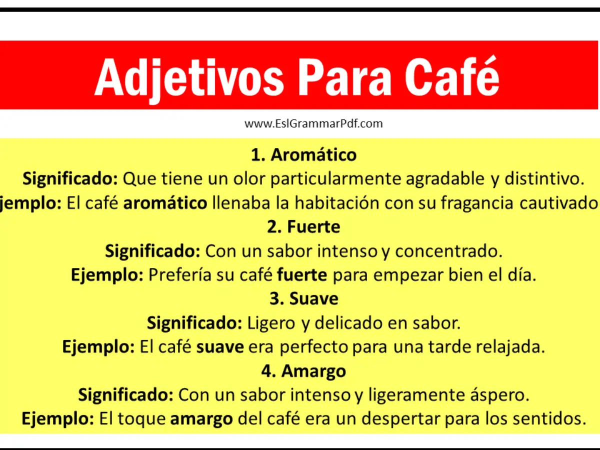 Adjetivos del café: Analizando los sabores y aromas únicos - Qué palabras son el adjetivo adjetivos del cafe - Qué palabras son el adjetivo