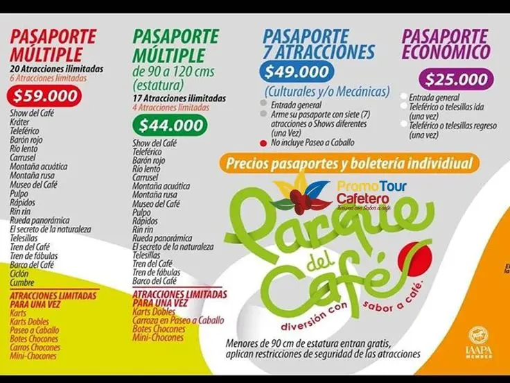 pasaporte parque del cafe - Qué se necesita para ir al Parque del Café