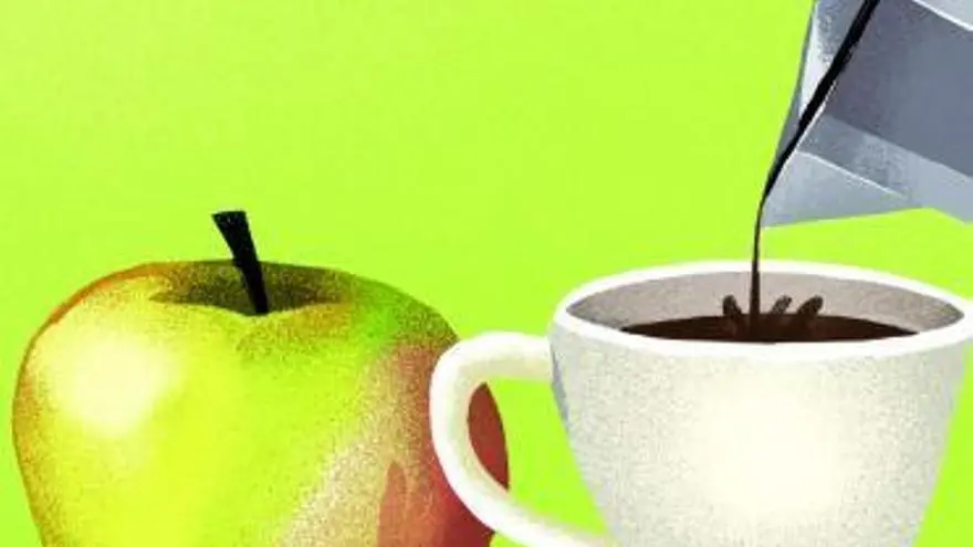 manzana vs cafe - Qué tanta energía te da una manzana